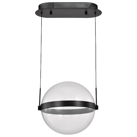 Nuvo Arvada, 12 Inch LED Pendant, Matte Black, Silk Screened Acrylic Lens 62/2032